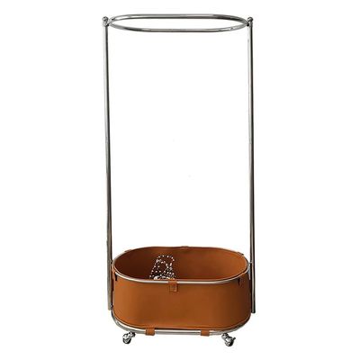 HEAIQI Coat Rack Freestanding Creative Storage Dirty Clothes Basket Coat Rack Floor Metal Coat Rack Bedroom with Wheels Hanging Clothes Storage Rack Coat Hanger Standing, 76*176cm