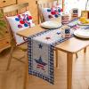 4th of July Stars Table Runner Kitchen Dining Table Runners 60 Inches Long, Cotton Linens Washable Table Cloth Dresser Scarves for Party Holiday Home Decor, 13" Wide Buffalo Plaid Check Tablerunners view 2