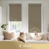 HOTSOON Blackout Roller Shades for Windows, Cordless Window Shades with Cassette Valance Cross Fabric, Roller Blinds with UV Protection Free Stop for Home Office, Brown, 62" W x 56" H view 4