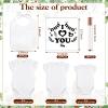 Panitay 100 Pcs White Bibs Bodysuits Decorating Kit for Baby Shower Games, 25 Guests DIY Baby Bodysuit Painting Activity Set(Woodland) view 3