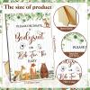 Panitay 100 Pcs White Bibs Bodysuits Decorating Kit for Baby Shower Games, 25 Guests DIY Baby Bodysuit Painting Activity Set(Woodland) view 4