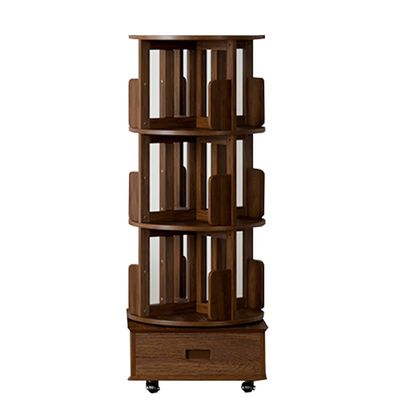 3/4/5tier Solid Wood Organisers,360 Rotating Bookshelf,Standing Bookshelf Storage Shelf,Flexible Disassembly,Bookshelf Tower,Spinning Bookshelf for Small Spaces