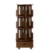 3/4/5tier Solid Wood Organisers,360 Rotating Bookshelf,Standing Bookshelf Storage Shelf,Flexible Disassembly,Bookshelf Tower,Spinning Bookshelf for Small Spaces view 1