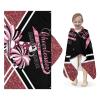 Eiis Unidesign Personalized Cheerleader Maroon Hooded Towel for Toddlers 5-12 Years Boys Girls Kids Bath Pool Beach Towel Wrap Soft Absorbent Beach Poncho view 2