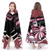 Eiis Unidesign Personalized Cheerleader Maroon Hooded Towel for Toddlers 5-12 Years Boys Girls Kids Bath Pool Beach Towel Wrap Soft Absorbent Beach Poncho view 3