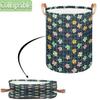 Tablerazzi Laundry Hamper Happy St Patrick's Day Large Collapsible Laundry Baskets Buffalo Check Plaid Clover Waterproof Clothes Hamper with Leather Handles for Bedroom, Bathroom, Dorm, Toys view 3