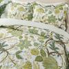 Travan 3-Piece Quilt Set Quilted Bedspread Cotton Coverlet Set Floral Oversized Quilted Bedding Set for All Season, White Vine, King Size view 3