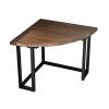 NEKCOCO Modern Gaming Desk Corner Table Study Table Writing Table Triangle Desktop Laptop Table Home with Non-Slip Adjustable Foot Pads, Brown Study Writing Table (Size : 31.4 inches) view 1