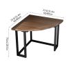 NEKCOCO Modern Gaming Desk Corner Table Study Table Writing Table Triangle Desktop Laptop Table Home with Non-Slip Adjustable Foot Pads, Brown Study Writing Table (Size : 31.4 inches) view 3