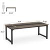 Tribesigns Modern Computer Desk, 70.8 x 31.5 inch Large Office Desk Computer Table Study Writing Desk Workstation for Home Office, Grey/Black view 3