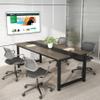 Tribesigns Modern Computer Desk, 70.8 x 31.5 inch Large Office Desk Computer Table Study Writing Desk Workstation for Home Office, Grey/Black view 4