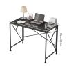 NEKCOCO Modern Gaming Desk Home Office Desk Laptop Desktop Computer Table 39 Inch Foldable Writing Desk Study Desk for Home Office Workstation Study Writing Table (Color : A) view 3