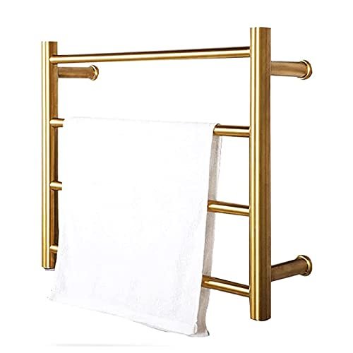Towel Warmer/Electric Towel Warmer, 304 Stainless Steel Heated Towel Rack, Wall-Mounted Electric Heated Towel Rail, for Bathroom Waterproof Drying Rack,Hardwired (Color : Plug in)