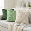 decorUhome Cozy Textured Throw Pillow Covers 20x20 Inch Set of 2, Soft Plush Faux Wool Forest Elf Accent Couch Pillow Covers for Modern Farmhouse Sofa Bed Living Room view 4