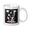 NUSDB I Love My Pitbull Porcelain Coffee Mugs, Classic Ceramic Cup For Tea Latte Cappuccino, White view 1