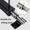 Heavy Duty Extendable Pull Out Closet Rod - Sliding Wardrobe Closet Rod, Heavy Duty Hanging Rod For Wardrobe Cabinets Metal Clothes, Hanger Rail Wardrobe Rail Pants Rack, Load-bearing 25kg ( Size : 31 view 3