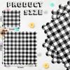 Seajan 100 Pcs Black Gingham Cocktail Napkins Disposable 5x5 Inch Scalloped Edge Plaid Paper Napkins Checkered for Wedding Birthday Party Dinner Holiday Decorations view 2
