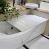 AISHULEI Foldable Bath Cover, Bathtub Tray, Anti-dust Durable Bathtub Cover Bath Insulation Cover, PVC Shutter Bath Lid Fit Most Tubs, Can Store Wine Glass, Tablets (Size : 85x70x0.65cm) view 1
