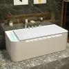 AISHULEI Foldable Bath Cover, Bathtub Tray, Anti-dust Durable Bathtub Cover Bath Insulation Cover, PVC Shutter Bath Lid Fit Most Tubs, Can Store Wine Glass, Tablets (Size : 85x70x0.65cm) view 2