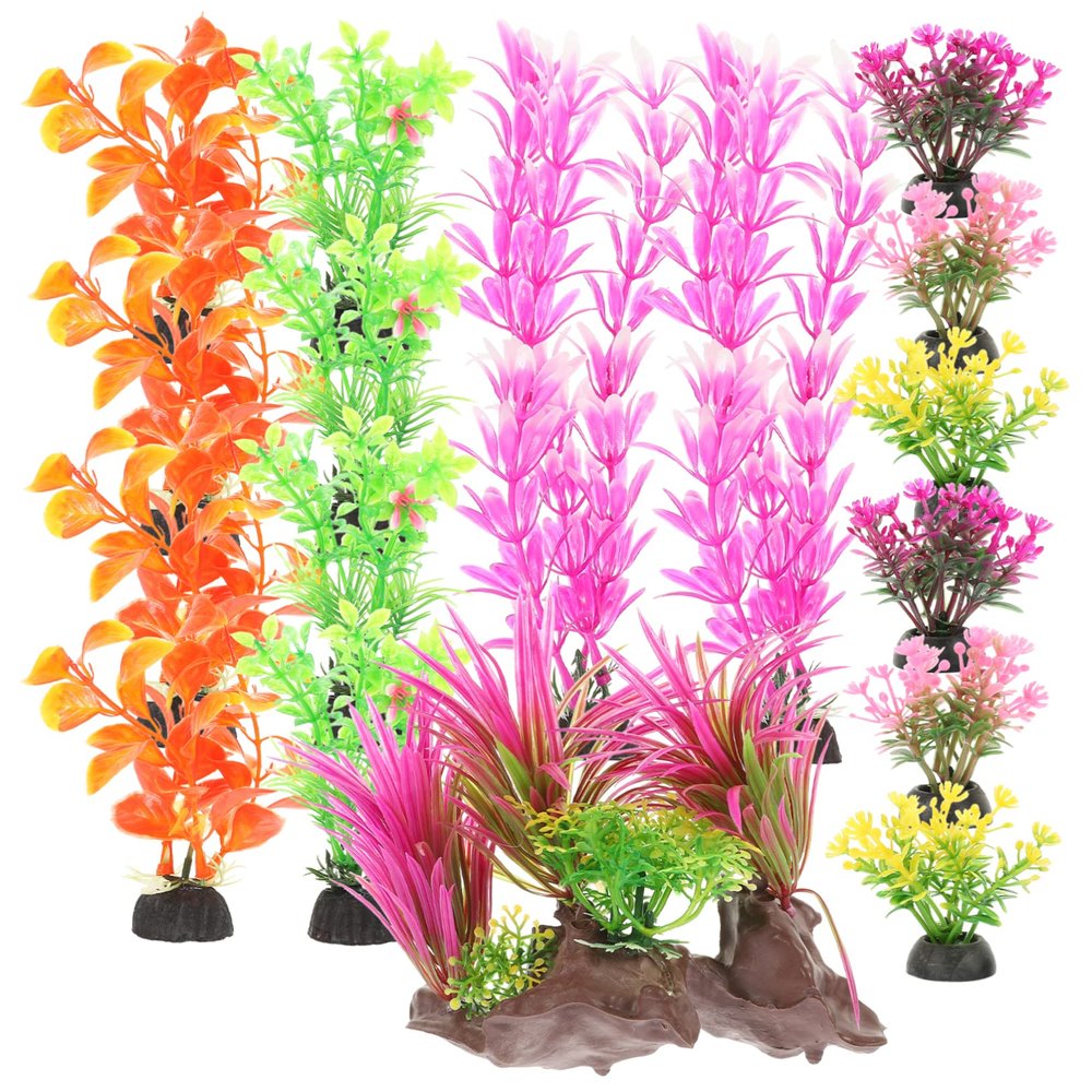 BESPORTBLE 20pcs Aquarium Artificial Water Grass Plants Realistic Fish Tank Decorations Non- Aquatic Simulation Plants for Aquariums and Fish Bowls