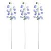 3 Pcs Artificial Lily of the Valley Flowers Bouquet 32.7 Inch Long Stems Bell Orchid Silk Flower for Vases Decor Faux Lily of the Valley Flowers Arrangements for Wedding Home Table Centerpiece(Blue) view 1