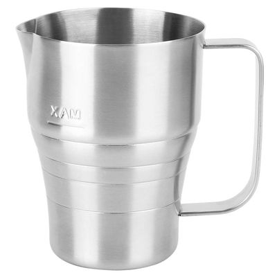 Milk Frothing Pitcher, Stainless Steel Milk Frother Cup 900ml Milk Container Milk Steamer Cup Milk Container with Scale for Latte Art