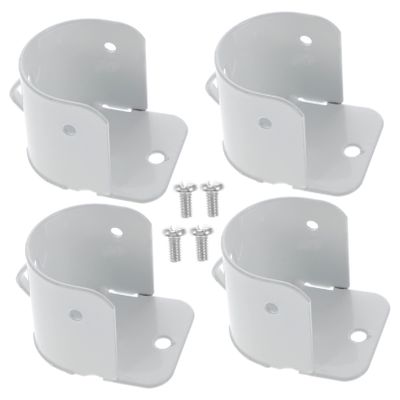 Cabilock 4pcs Closet Rod Support Holder Iron Flange for Wardrobe Bathroom Easy to Install Rod Bracket Smooth for Towels Clothes