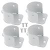 Cabilock 4pcs Closet Rod Support Holder Iron Flange for Wardrobe Bathroom Easy to Install Rod Bracket Smooth for Towels Clothes view 1
