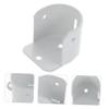 Cabilock 4pcs Closet Rod Support Holder Iron Flange for Wardrobe Bathroom Easy to Install Rod Bracket Smooth for Towels Clothes view 2