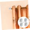 Cabilock 4pcs Closet Rod Support Holder Iron Flange for Wardrobe Bathroom Easy to Install Rod Bracket Smooth for Towels Clothes view 3