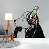 Banksy-Inspired Wall Decals, Canine Melody Wall Art Stickers, Modern Street Art Decor 39 x 27 / Right side view 1
