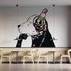 Banksy-Inspired Wall Decals, Canine Melody Wall Art Stickers, Modern Street Art Decor 39 x 27 / Right side view 4