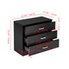 Black Nightstand Side Table with 3 Drawers, 3-Drawer Bedside Table, End Table Bedside Tables with Drawers, Black Night Stands for Bedrooms 25.98" L x 13" W x 22" H view 2