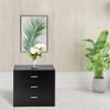 Black Nightstand Side Table with 3 Drawers, 3-Drawer Bedside Table, End Table Bedside Tables with Drawers, Black Night Stands for Bedrooms 25.98" L x 13" W x 22" H view 3