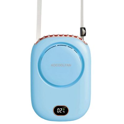 AOCOOLFAN Portable Neck Fan, Mini Small Personal Handheld Fan USB Rechargeable 3 Speed for Girls Boys Woman Eyelash Travel Home Office Outdoor (light blue)