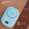 AOCOOLFAN Portable Neck Fan, Mini Small Personal Handheld Fan USB Rechargeable 3 Speed for Girls Boys Woman Eyelash Travel Home Office Outdoor (light blue) view 3