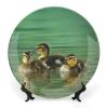 Ducks Lake Ducklings Decorative Plate for Wall Wobble-Plate with Display Stand Table Decor Ceramic Ornament Holiday Home Decoration Porcelain Dinner Plate Dessert Dish 8" view 1