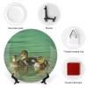 Ducks Lake Ducklings Decorative Plate for Wall Wobble-Plate with Display Stand Table Decor Ceramic Ornament Holiday Home Decoration Porcelain Dinner Plate Dessert Dish 8" view 3