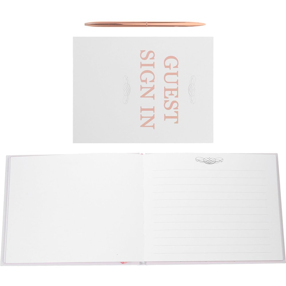 DIYEAH 1set Wedding Guest Book Ample Pages for Elegant Guest Book for Weddings Bridal Showers and Special Events for Lasting Memories