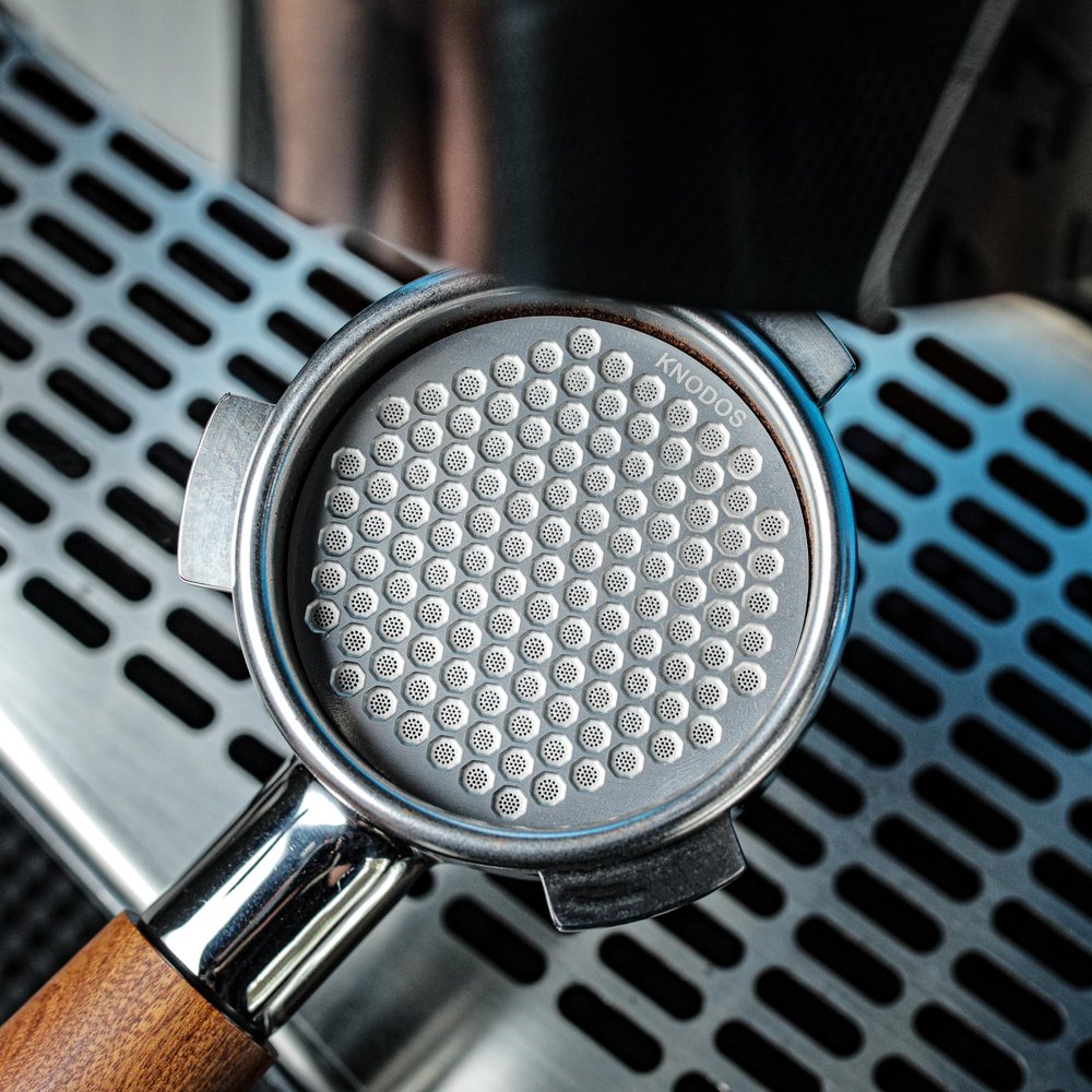 KNODOS 51mm Espresso Puck Screen- High-Grade Stainless Steel Plate Disk Coffee Filter, Optimal Espresso Extraction, Fits Delonghi & More, Easy Clean Design (Silver, 51mm)