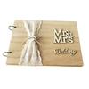 Ciieeo 1pc Pages DIY Wooden Guest Book for Weddings Engagements and Special Events Elegant Sign Book for Guest Messages and Memories Rustic Charm Lace Design view 1