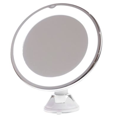 SKISUNO LED Magnifying Makeup Mirror 10x with Suction Cup Mount