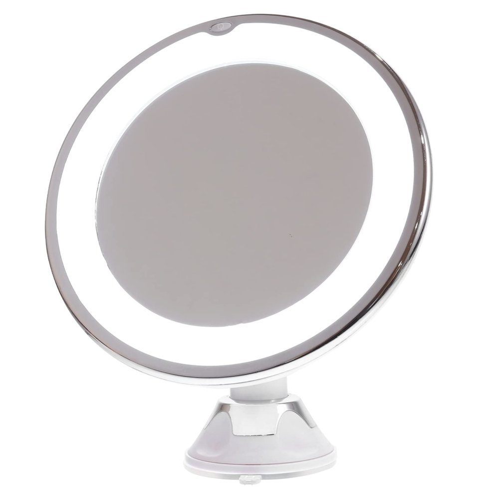 SKISUNO LED Magnifying Makeup Mirror 10x with Suction Cup Mount