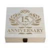 15 Years Together - Personalized 15th Anniversary Engraved Wooden Box view 1