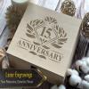 15 Years Together - Personalized 15th Anniversary Engraved Wooden Box view 3