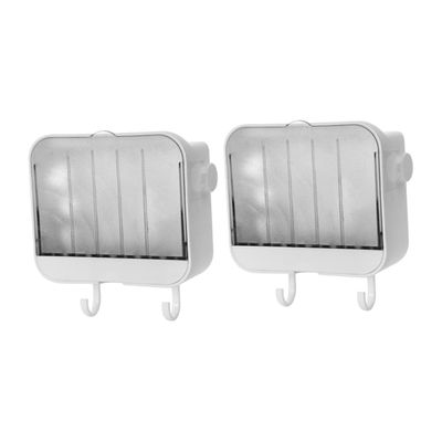 Ciieeo 2pcs Use Wall Mounted Soap Dish Fine Workmanship Soap Holder for Shower Self-draining Bathroom