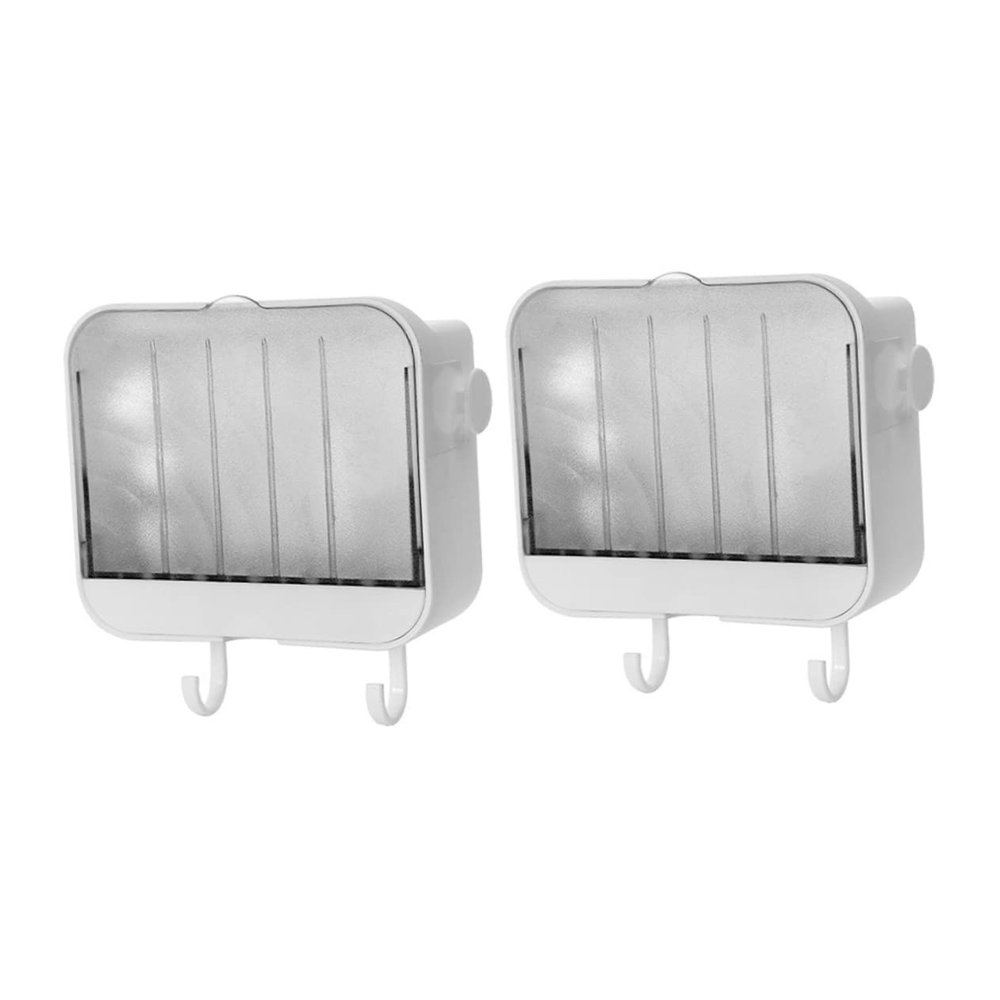 Ciieeo 2pcs Use Wall Mounted Soap Dish Fine Workmanship Soap Holder for Shower Self-draining Bathroom