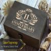 11th Anniversary Engraved Wooden Box - A Unique Gift to Honor Eleven Years Together view 3