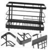 Ciieeo Toothbrush Drain Rack Toothpaste Toothbrush Rack Metal Wash Basin Iron Storage Organizer view 4