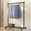 1/2 Single Rod Clothing Rack - Portable Clothes Hanging Rack, Rolling Garment Rack Clothes | Portable Closet Organizer with Wheels, Adjustable Telescopic Clothes Drying Rack for Living Room view 4